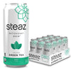 Steaz Organic Iced Green Tea Antioxidant Brew, Mint, 16 Fl Oz, Pack Of 12