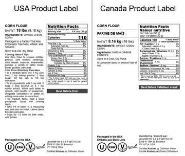 Food To Live Corn Flour, 18 Pounds - Made From Whole Grain, Finely Ground Meal, Vegan, Kosher, Bulk, Great For Cooking And Bakin