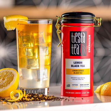 Tiesta Tea Lemon Black Tea - Loose Leaf, High Caffeinated, 5oz Tin, Brews Up to 50 Cups