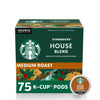 Starbucks K-Cup Coffee Pods, Medium Roast, House Blend For Keurig Coffee Makers, 100% Arabica, 1 Box (75 Pods)