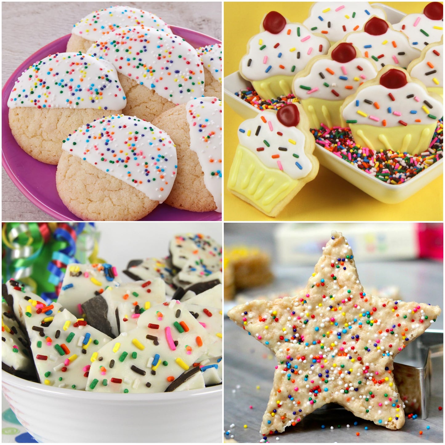 Cake Mate Easter Cookie Decorating Kit - White & Green Icing, Rainbow Sprinkles - Perfect for Cookies, Brownies, Ice Cream