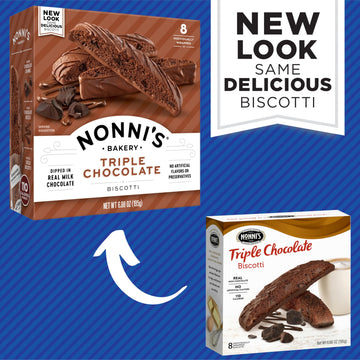 Nonni'S Triple Chocolate Biscotti Italian Cookies - 6 Boxes Triple Chocolate Italian Biscotti Cookies W/Dark Chocolate - Biscott