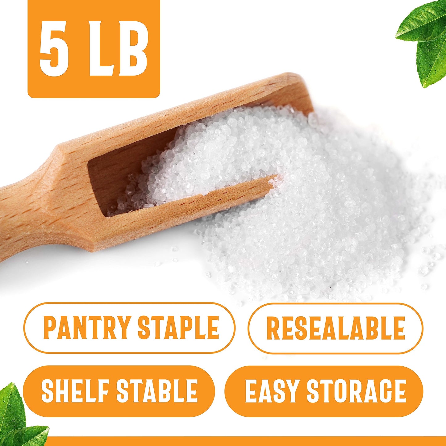 ONE IN A MILL Citric Acid Food Grade Flavor Enhancer - 5LB for Cooking, Baking, Canning, DIY Skincare, and Cleaning