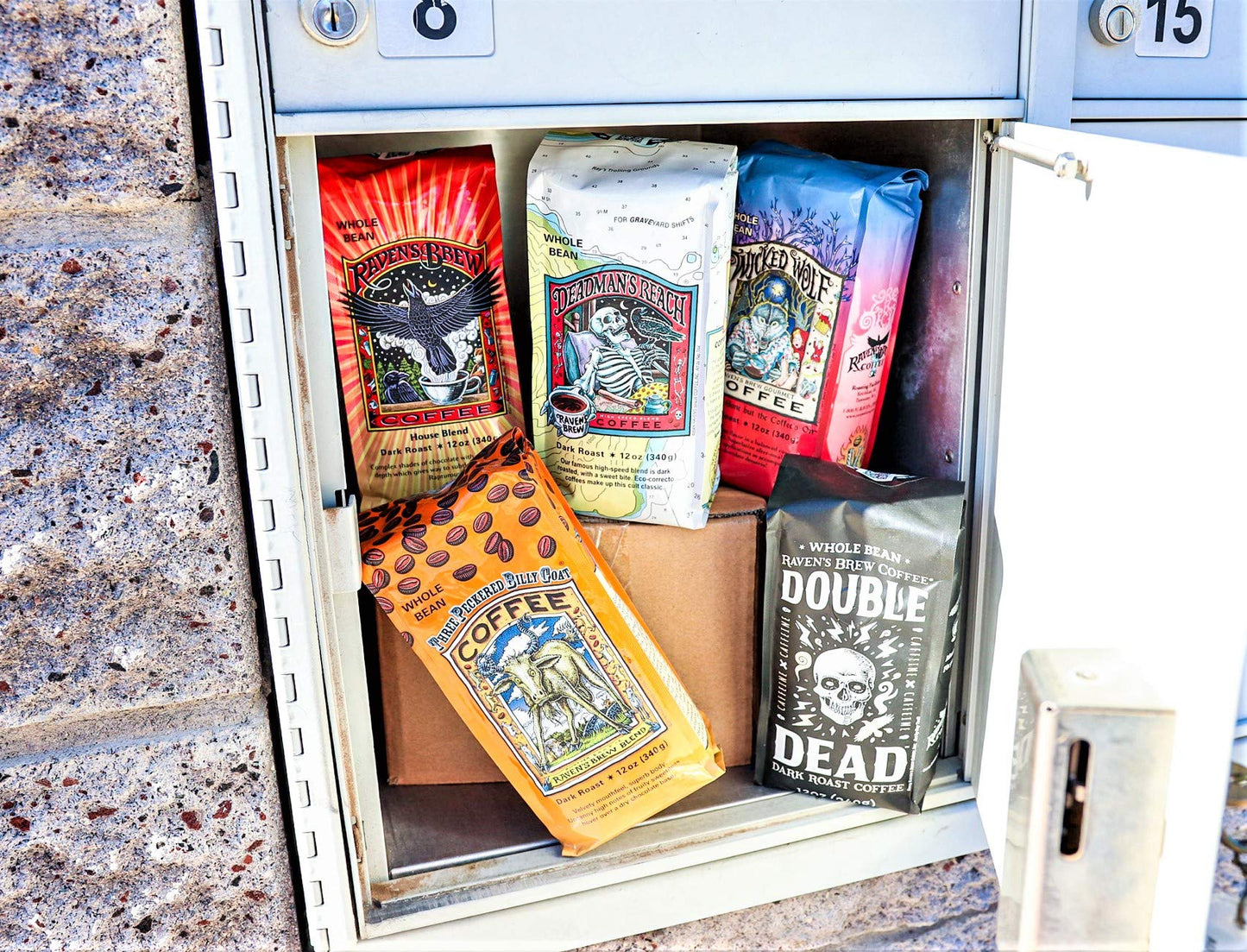 Ravens Brew Coffee Gourmet Dark Roast Whole Bean Coffee - House Blend 12Oz Bag