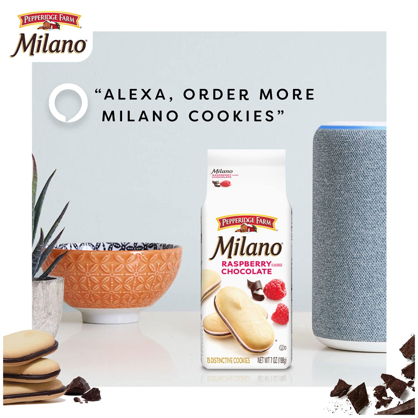 Pepperidge Farm Milano Cookies, Raspberry Chocolate, 7 oz Bag