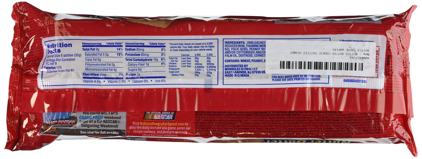 Nutter Butter Cookie Patties Peanut Butter Creme Wafers 10.5 Oz