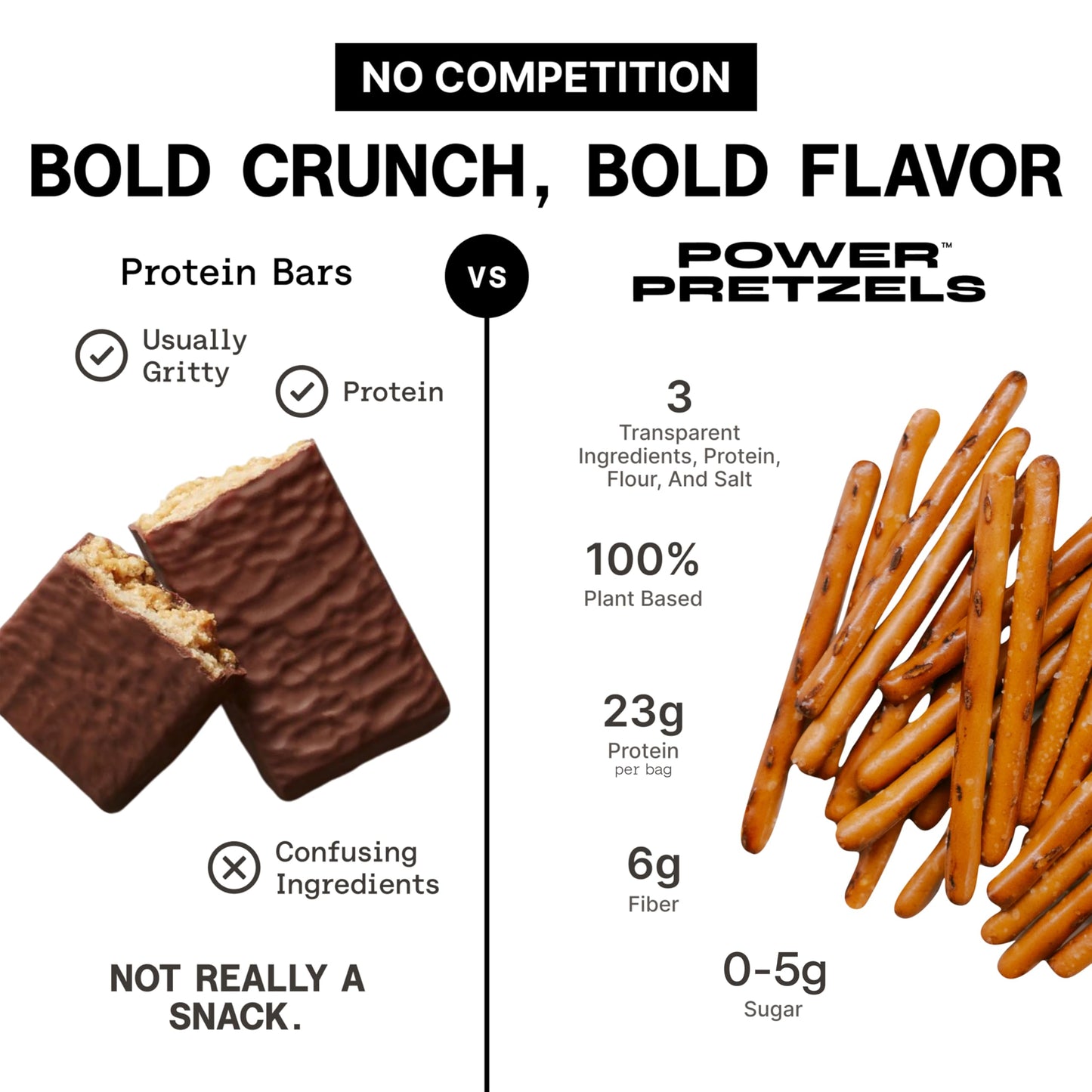 Power Pretzels - Variety Pack, 9 Count, 23g Protein per Bag, Vegan Friendly and Plant-Based, (3) Cinnamon, (3) Honey Mustard, (3