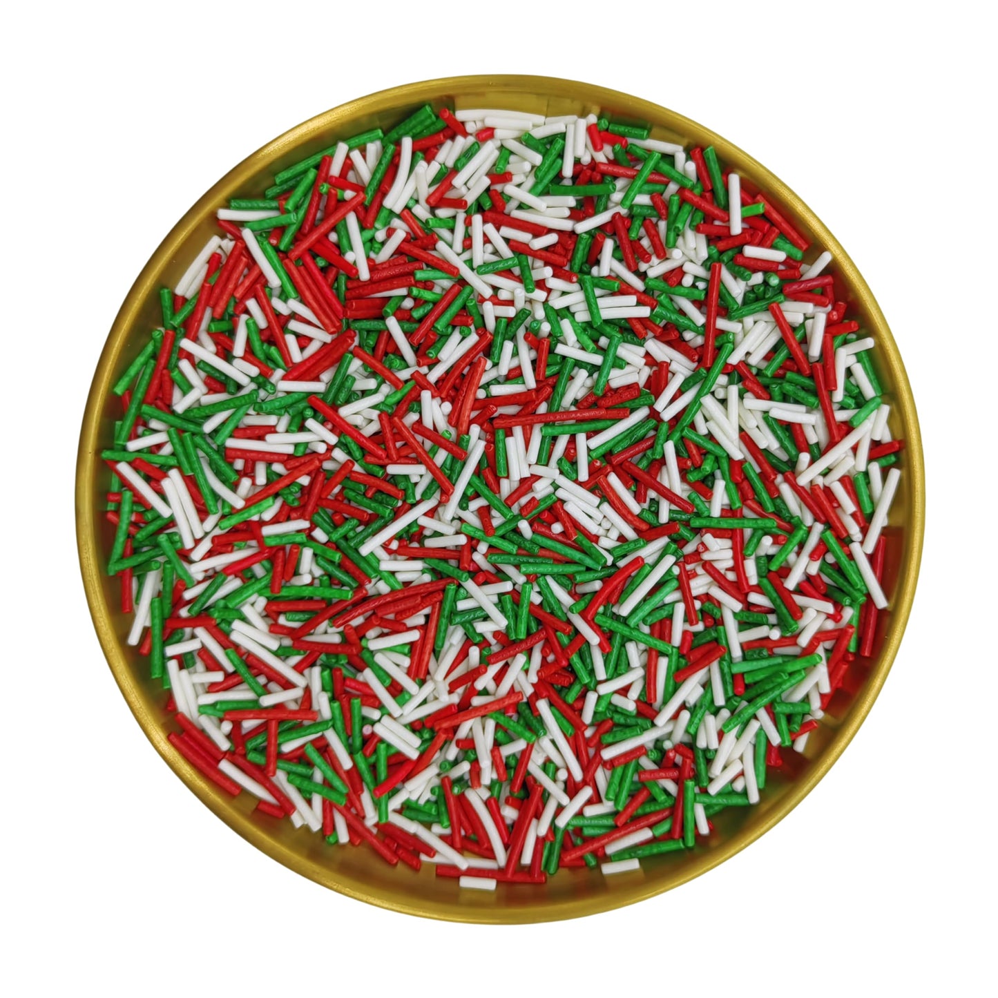 Red & White & Green Christmas Jimmy Sprinkles Edible Mix Size Jimmies Cake Decorations Soft Jimmies For Topping Ice Cream, Cooki