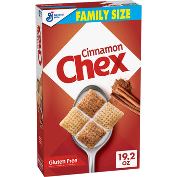 Cinnamon Chex Cereal, Gluten Free Breakfast Cereal, Made With Whole Grain, Family Size, 19.2 Oz