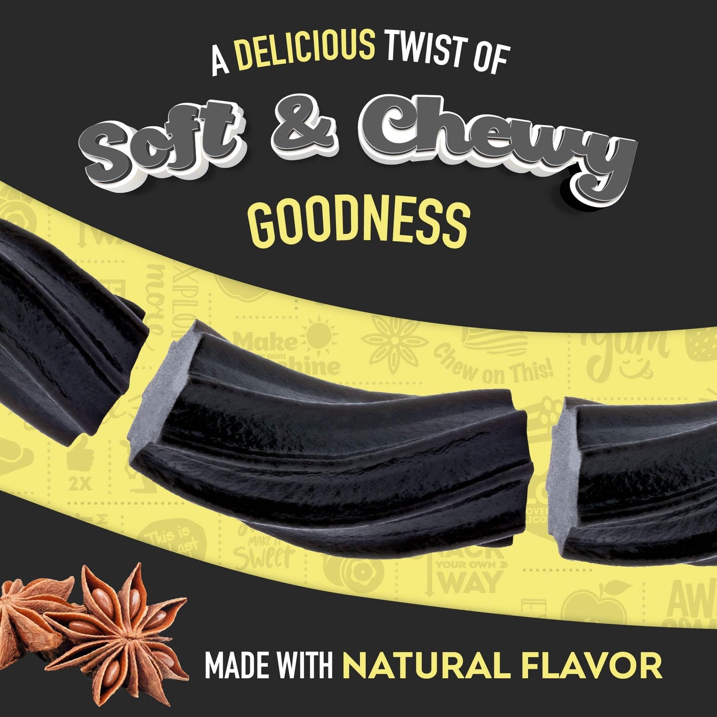 Wiley Wallaby Licorice 24 Ounce Classic Gourmet Soft & Chewy Australian Black Licorice Candy Twists, 2 Pack