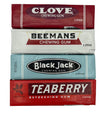 Nostalgic Retro Classic Chewing Gum Variety Pack - Black Jack, Beemans, Clove & Teaberry - 5 Count