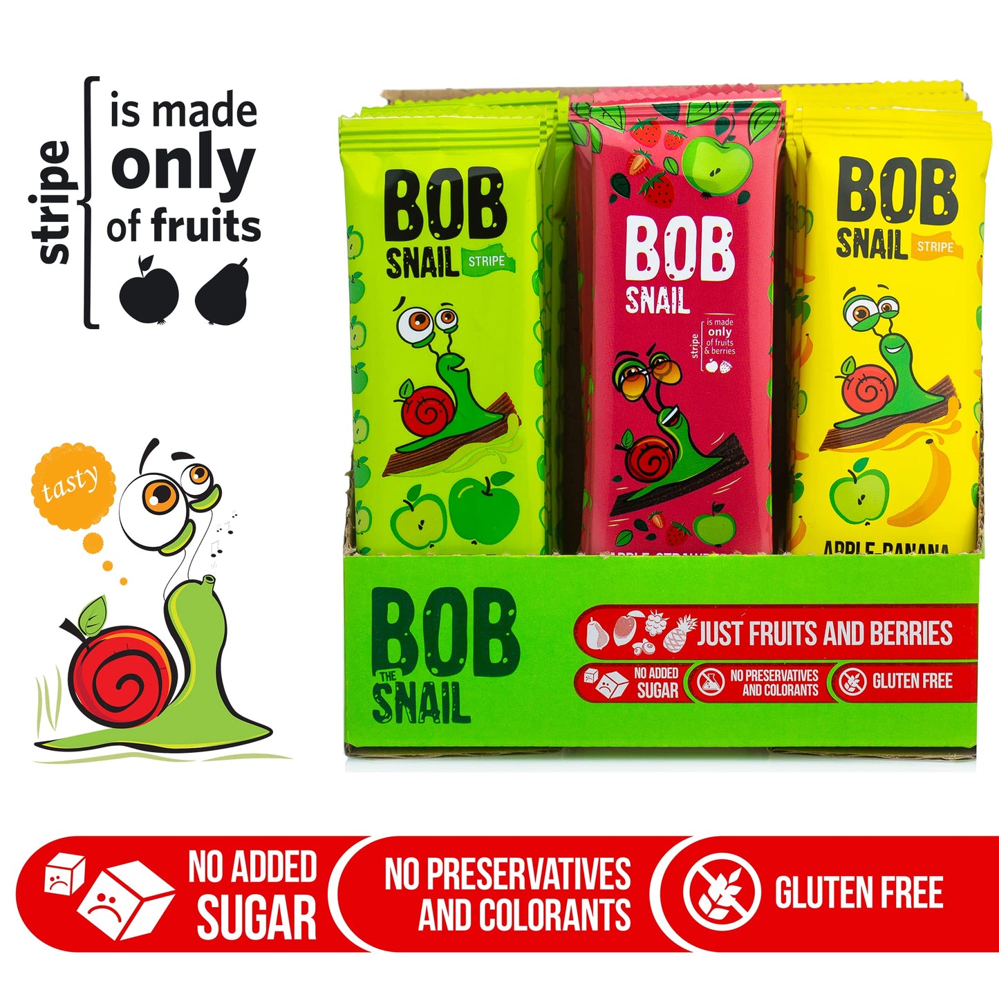 Snacks Variety Pack For Kids Adults - 30 Healthy Fruit Snacks Bulk Individually Wrapped - Fruit Leather With Natural Strawberry