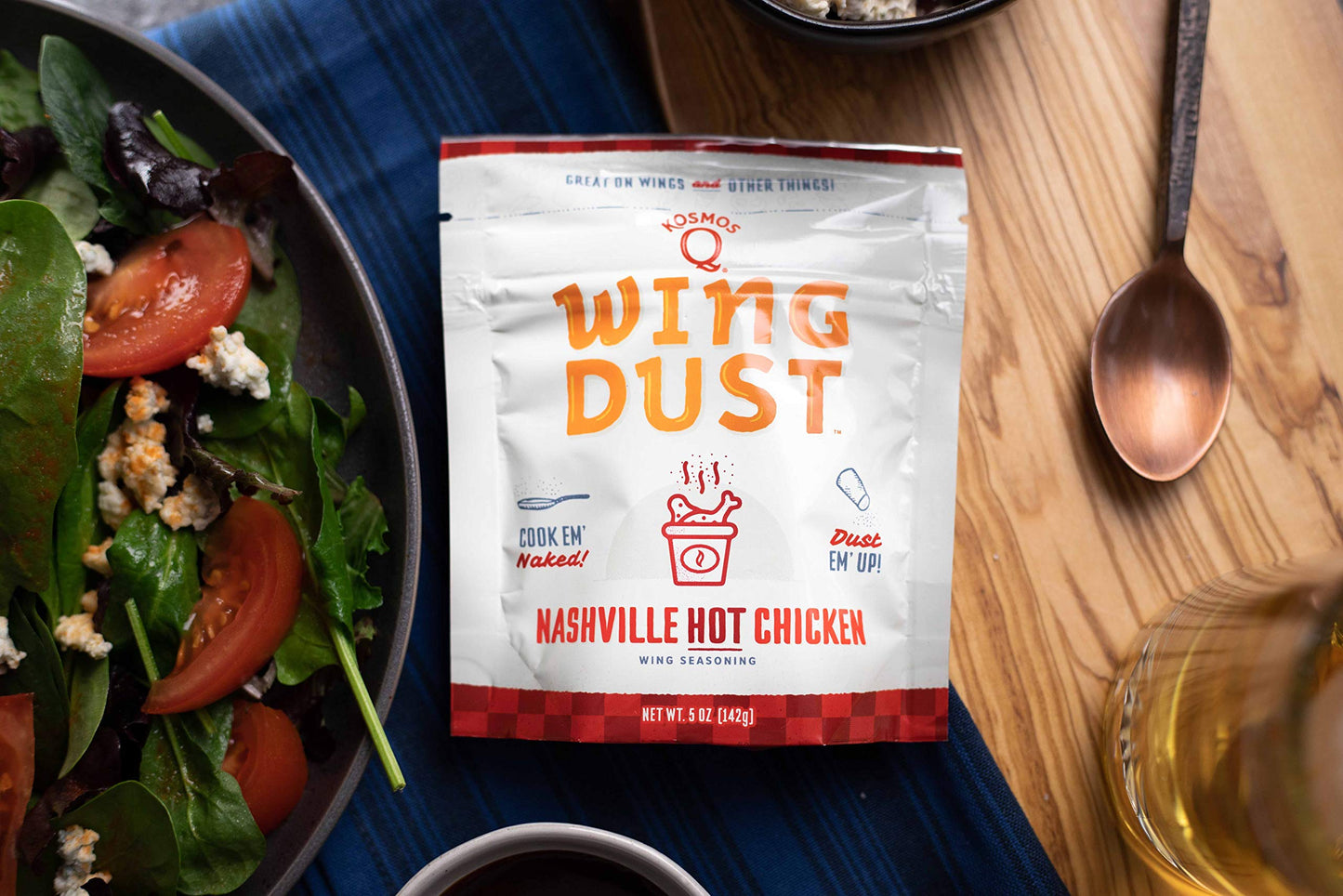 Kosmos Q Nashville Hot Wing Dust, Dry Bbq Rub Spice, 5 Ounces