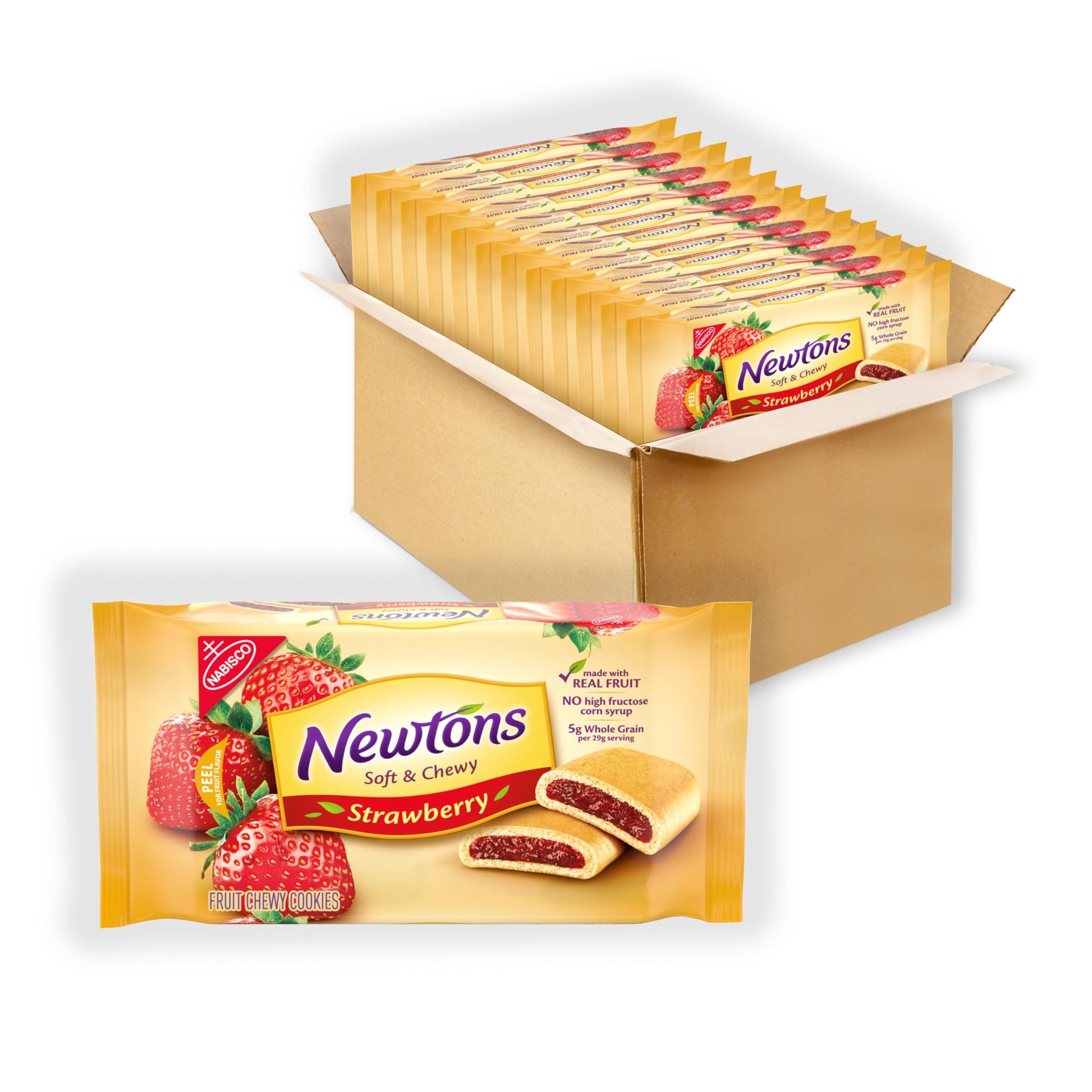 Newtons Soft & Fruit Chewy Strawberry Cookies, (Strawberry Bars), 12 - 10 Oz Packs