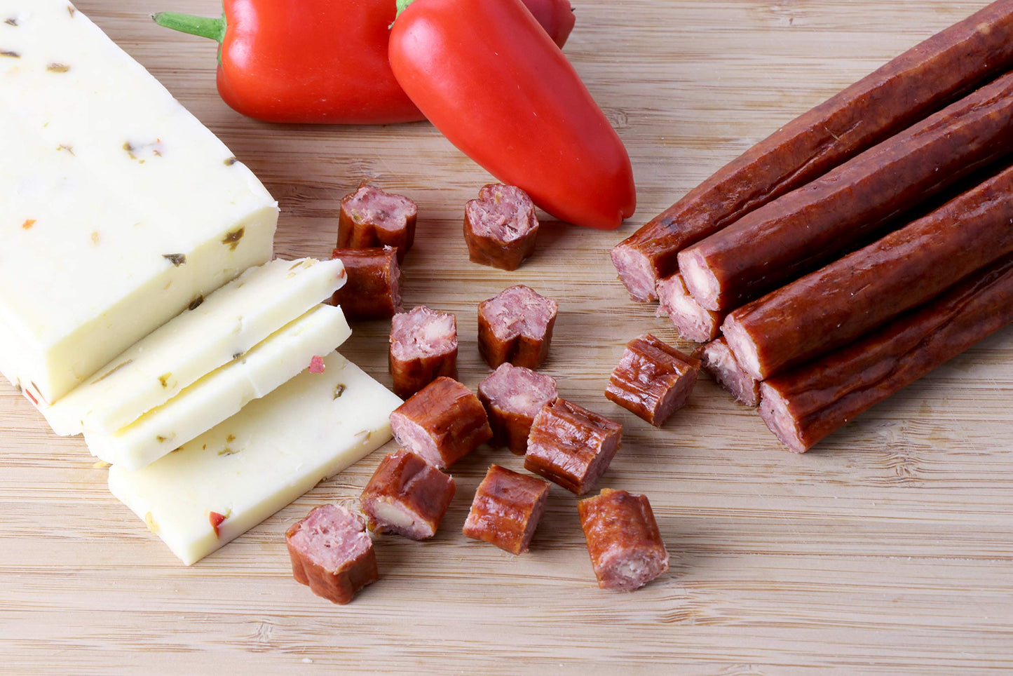 Wenzels Farm Beef Snack Sticks with Pepperjack, High Protein, Gluten Free, 16 Count (8 Packs of 2)