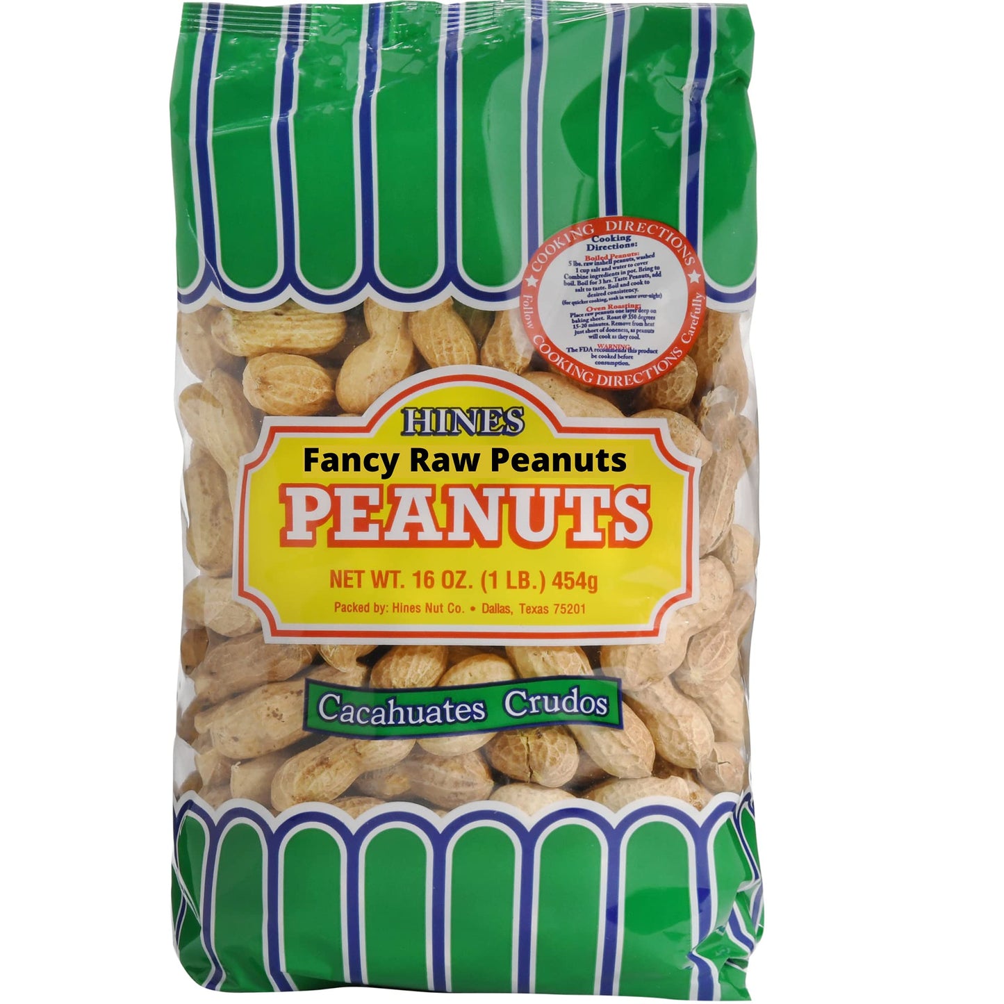 Hines Nuts Company | Peanuts Raw In Shell Bag 16Oz (Great For Making Your Own Boiled Peanuts) Ideal To Feed Outdoor Wildlife