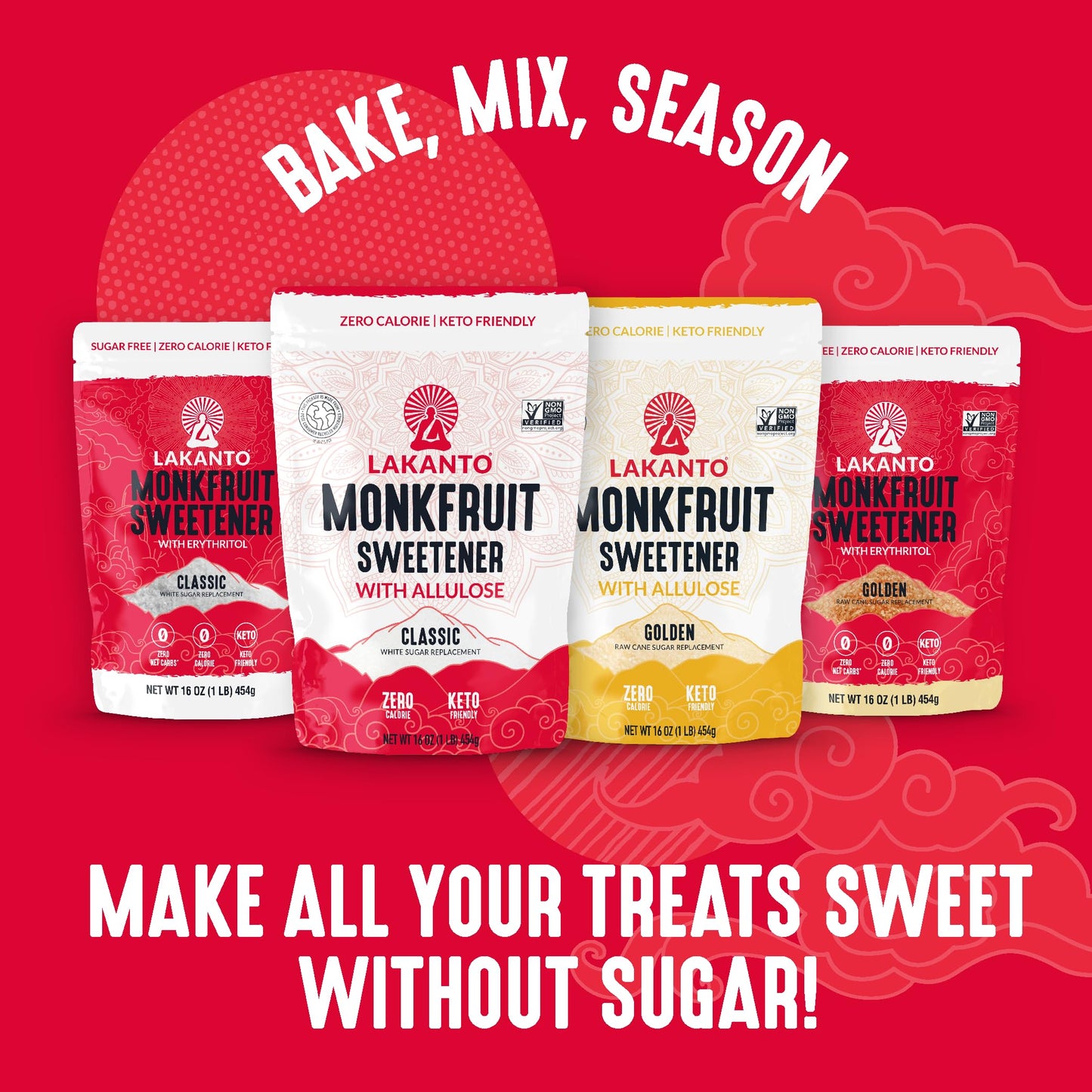 Lakanto Pure Monk Fruit Sweetener Extract Powder - Erythritol Free, 0.71 oz - Great for Coffee, Tea, Smoothies, Desserts