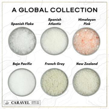 Natural Sea Salt Sampler Set, Pure Finishing with a Rich Taste, Gourmet Cooking Gift and Variety Pack from Around The World, 0.5