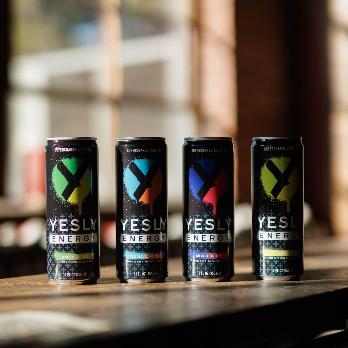 Yesly Energy Drink Variety Pack Naturally Flavored Sparkling Energy Drink With Electrolytes Magnesium Potassium Vitamin C B6 & B12 Natural Caffeine From Green Tea 12 Fl Oz Cans 12 Pack