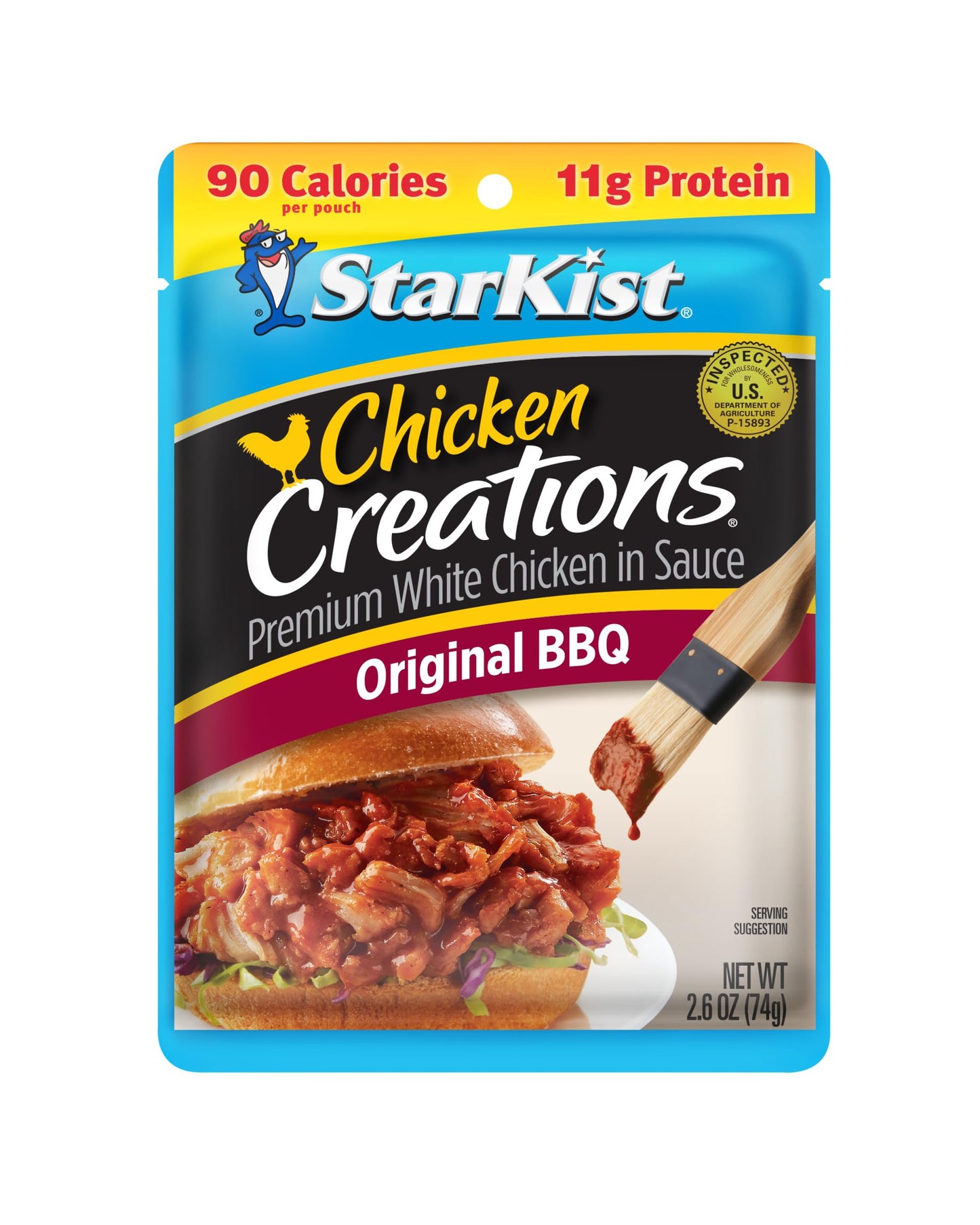 StarKist Chicken Creations Original BBQ, Single Serve Pouch, 2.6 oz