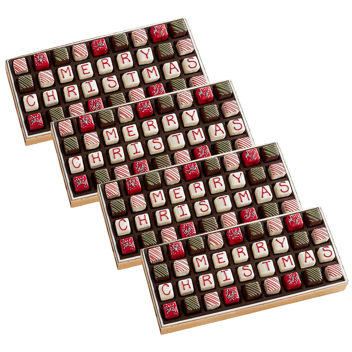 4 Holiday Gift Boxes - The Swiss Colony Merry Christmas Petits Fours 4-Gift Bundle