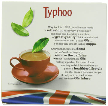 Typhoo British Tea, Decaf, Foil Fresh Teabags, 80 Count 160G