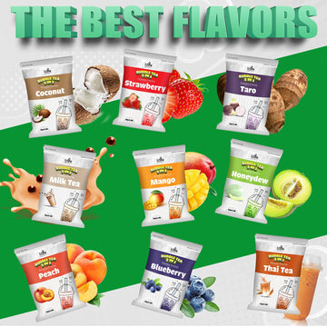 Fusion Select 2.2lb Cookie & Cream Boba Tea Powder Flavored-3-in-1 Drink Powder with Cream & Sugar - Instant Pre-Mixed Beverage