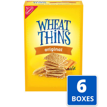 Wheat Thins Original Whole Grain Wheat Crackers, 6 - 9.1 Ounce Boxes (Pack Of 6)