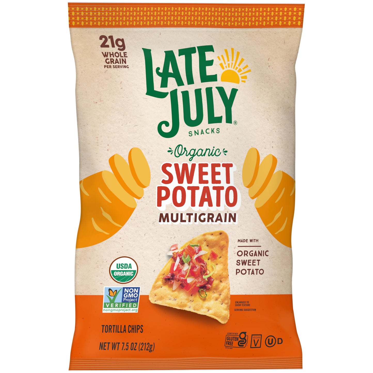 Late July Organic Multigrain Sweet Potato Tortilla Chips, 7.5 Oz, Pack of 1