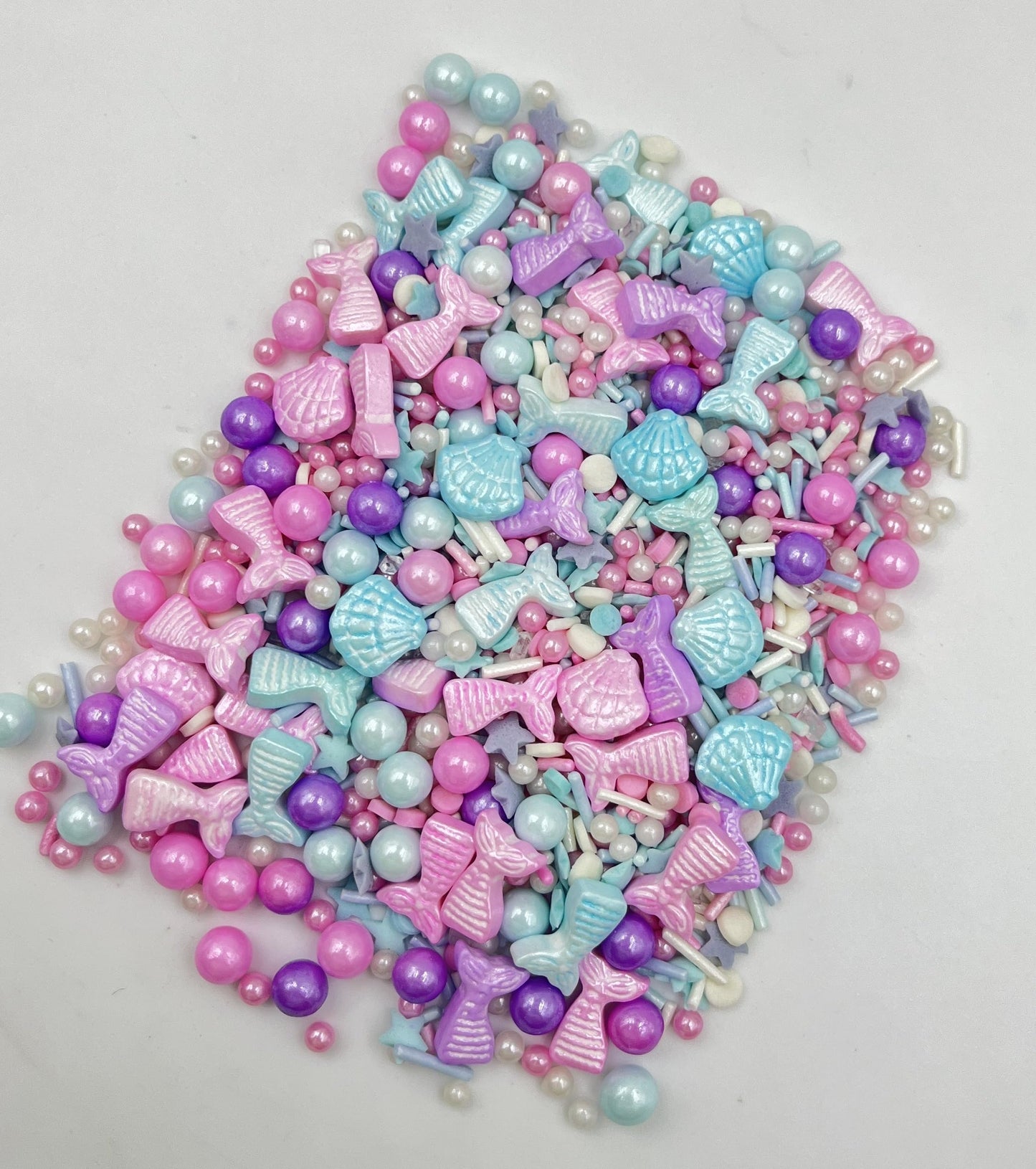 Sentovac Edible Mermaid Pearl Shell Sprinkles | Edible Cake Cupcake Sprinkles 1 Bottle 3.53Oz/ 100G | Cookie And Ice Cream Toppe