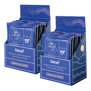 Copper Cow Coffee Premium Vietnamese Coffee: Single-Serve Vanilla Coffees (Includes: 16 Decaf Coffees)