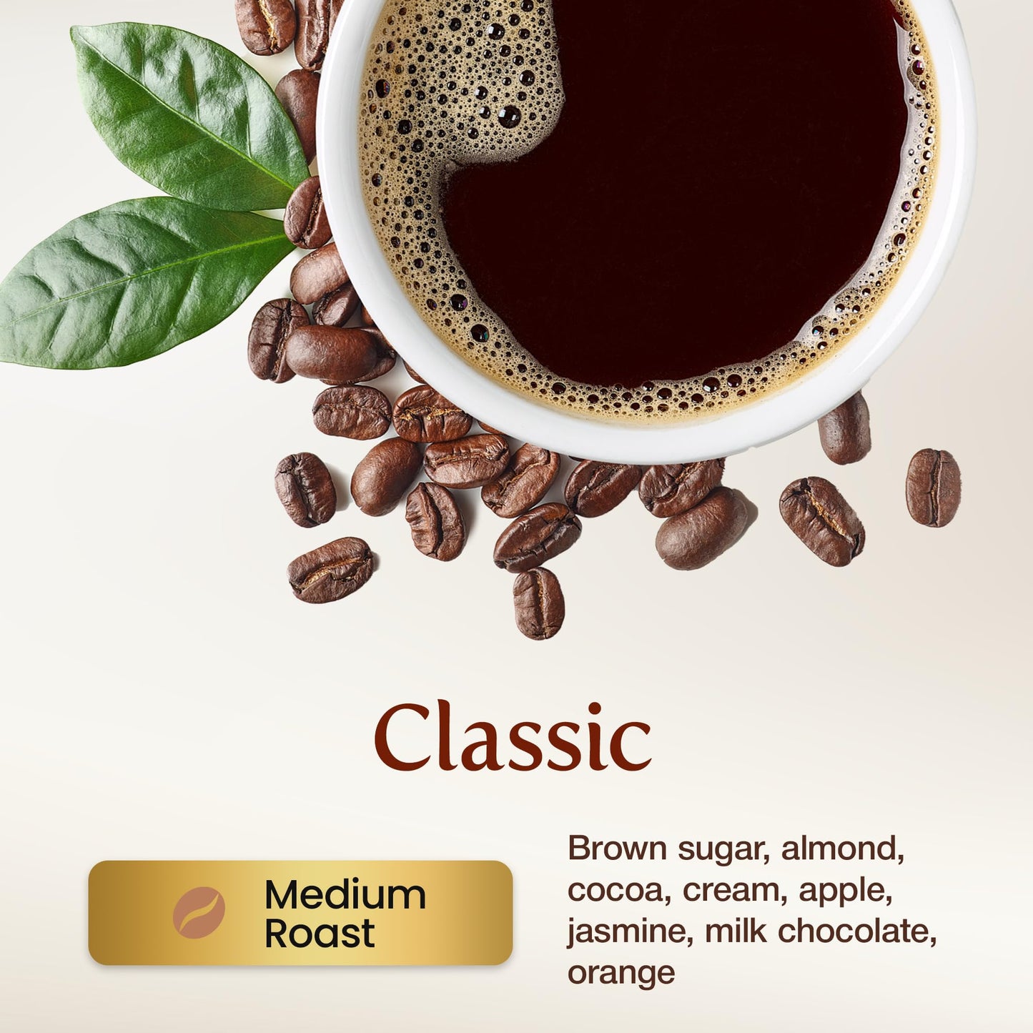 Kona Earth - Classic, 100% Kona Coffee Beans, Whole Farm-Fresh Classic Medium Roast Coffee Beans, Micro-Batch-Roasted, 1 Lb., Pa