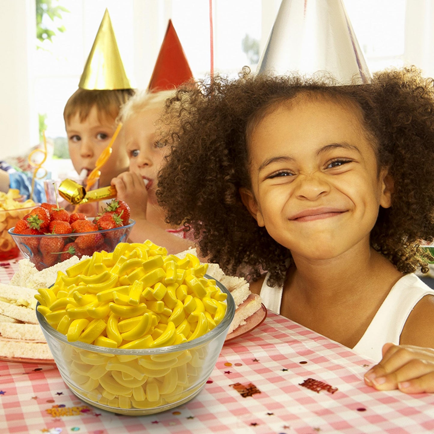 Bananarama Banana Candy - 1 LB Bulk Banana Flavored Hard Candy - Yellow Banana Candies - Candy Bananas for Gumball Machine Refil