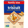 Triscuit Roasted Garlic Whole Grain Wheat Crackers, Snack Crackers, Lunch Snacks, Family Size, 12.5 oz