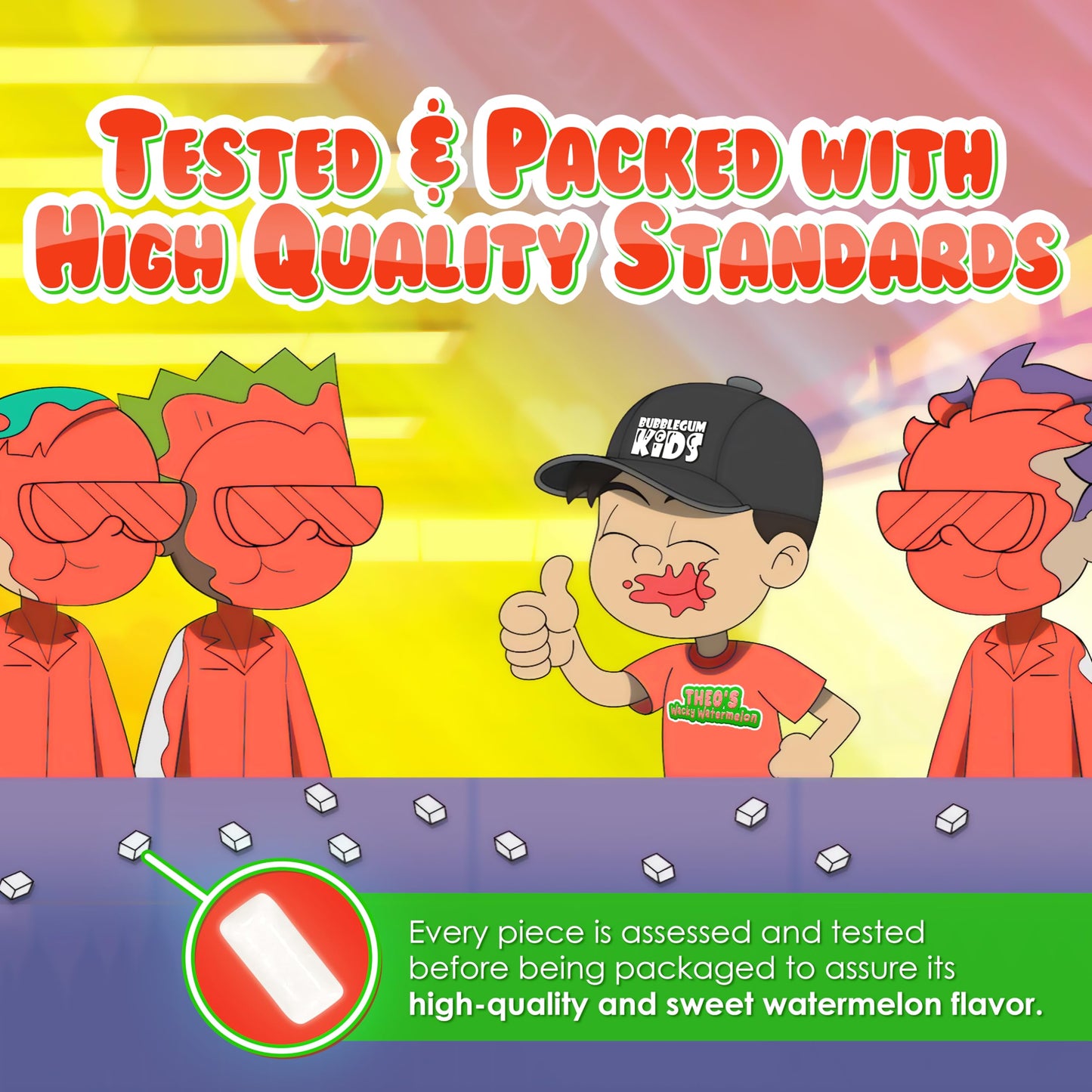 Bubblegum Kids Sugar Free Gum | 55 Count Pack | Vegan, Peanut Free, Low Calorie, Pink