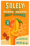 SOLELY Organic Mango and Orange Whole Fruit Gummies | Three Ingredients | No Added Sugars, Artificial Colors or Flavors | Vegan