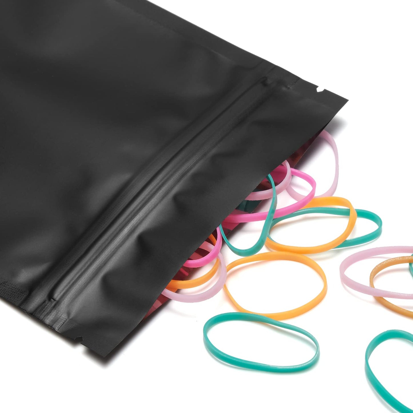 Aictimo 100 Pack Smell Proof Mylar Bags For Food Storage - 5.5 X 7.8 Inch Resealable Packaging Pouch Bags For Small Business Lip