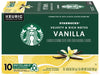 Starbucks Flavored Coffee K-Cup Pods, Vanilla Flavored Coffee, Made Without Artificial Flavors, Keurig Genuine K-Cup Pods, 10 Ct
