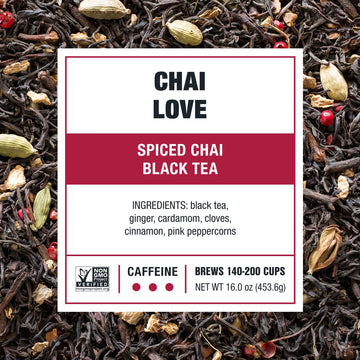 Tiesta Tea - Chai Love | Loose Leaf | Spiced Chai Black Tea | Premium High Caffeinated Blend | Make Hot Or Iced & Brews Up To 20
