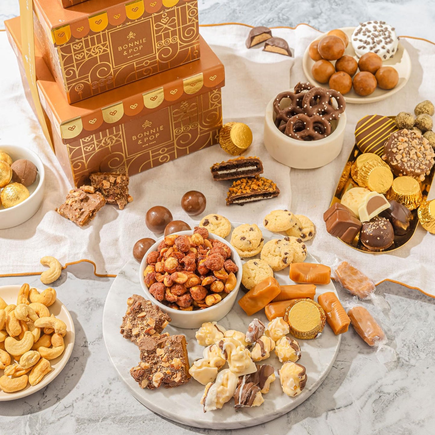 Gift Basket, Gift Tower, Chocolate Candy Snack Treat Gift Box Assortment - Men, Women, Corporate, Office, Employee, Appreciation