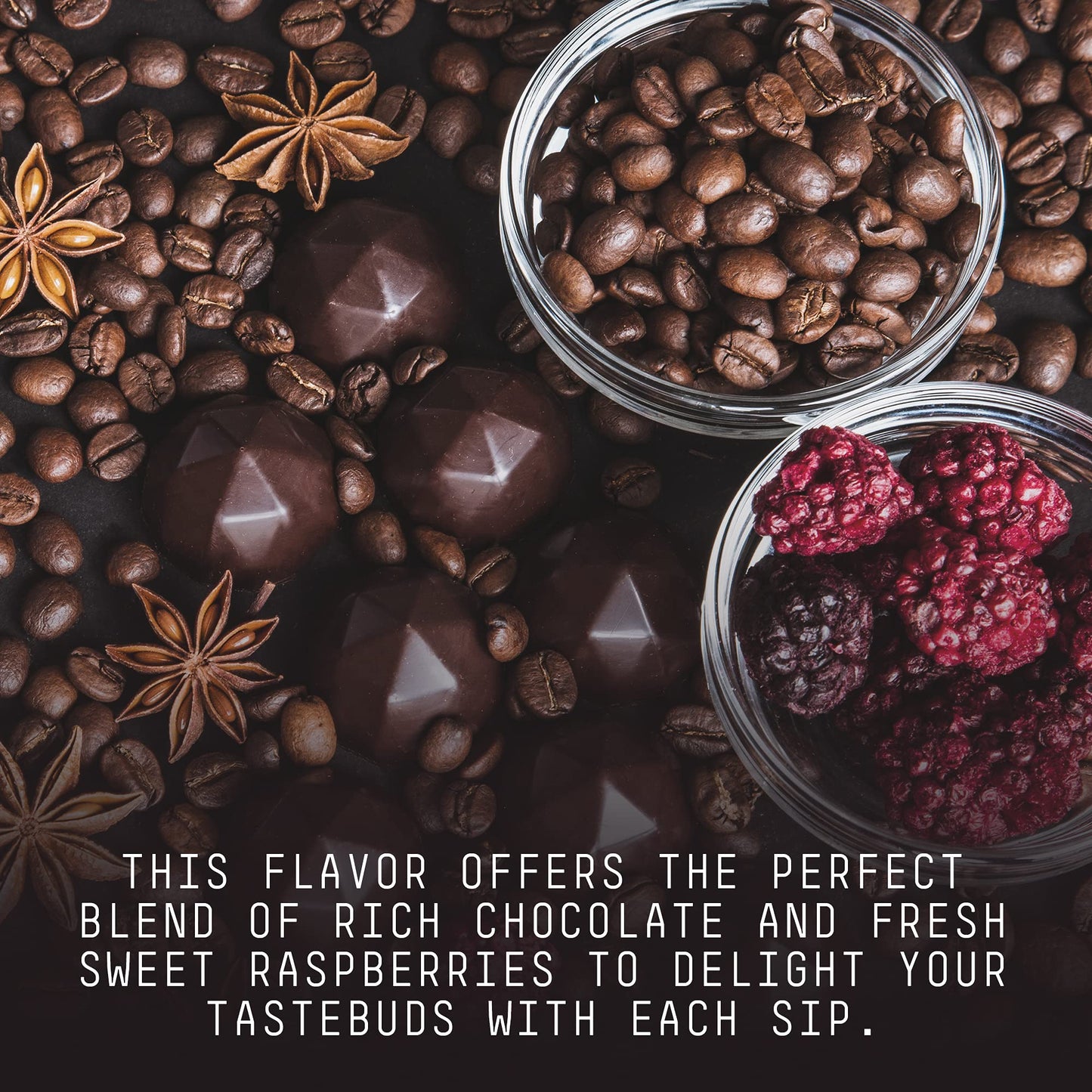 Stone Street Flavored Ground Coffee, Chocolate Raspberry, 100% Colombian Arabica, Medium Roast, 16 Ounce