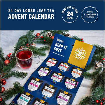 Tiesta Tea - Advent Calendar 2024 | Loose Leaf | 24 Exquisite Loose Leaf Blends | Perfect Variety Pack For Brew Lovers | Limited