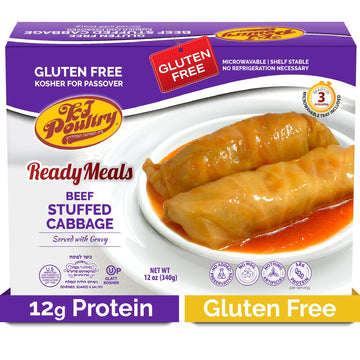 Kosher For Passover Gluten Free Meals, Beef Stuffed Cabbage Rolls In Gravy (1 Pack) Mre Meat Ready To Eat, Prepared Entree Fully