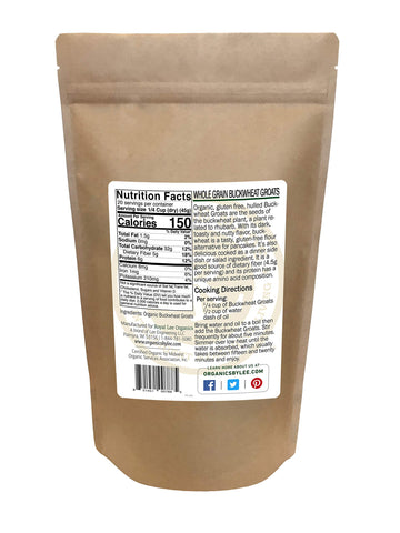 Royal Lee Organics Organic Gluten Free Buckwheat Groats (2 Lbs)