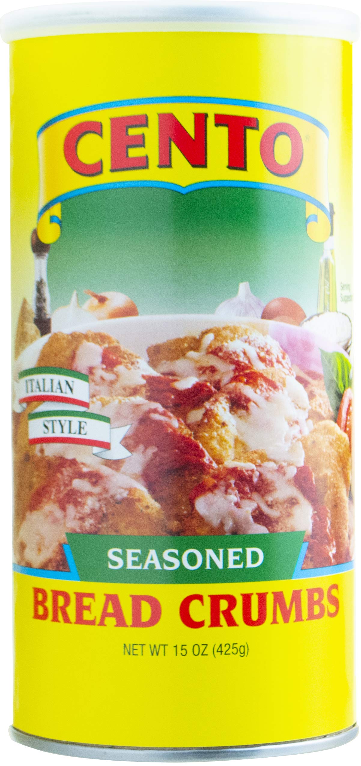 Cento Seasoned Bread Crumbs, 15 Ounce Cans (Pack of 12)