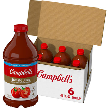Campbell'S Tomato Juice, 46 Oz. Bottle (Pack Of 6)
