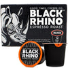 Black Rhino Espresso Roast Coffee, Single Serve Pods for Keurig K-Cup malt-inspired, 12 Count