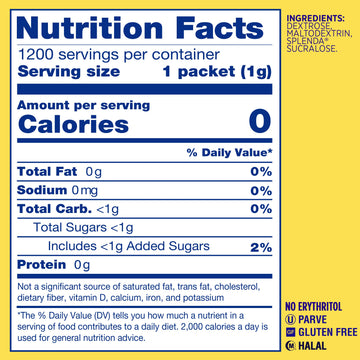 SPLENDA No Calorie Sweetener, Single-Serve Packets (1200 Count)