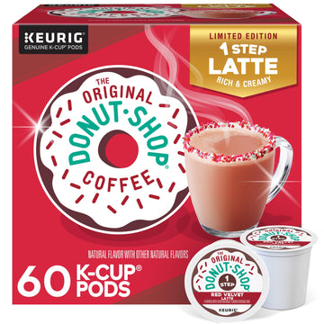 The Original Donut Shop Red Velvet Latte K-Cup Pods, 60 Count (6 Packs of 10)