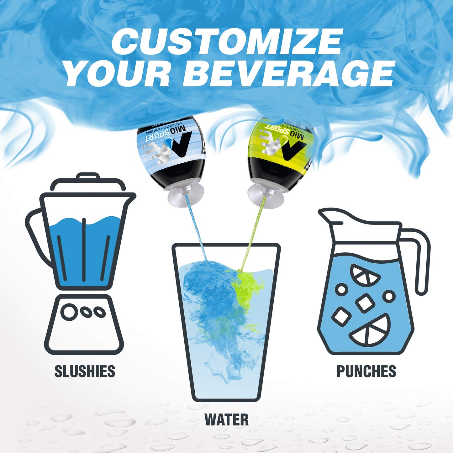 MiO Sport Berry Blast Liquid Water Enhancer Drink Mix (1.62 fl oz Bottles, Pack of 12)